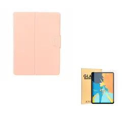 JOIGO - Funda Smart Cover Con Lamina Vidrio Para iPad 12.9 Rosado