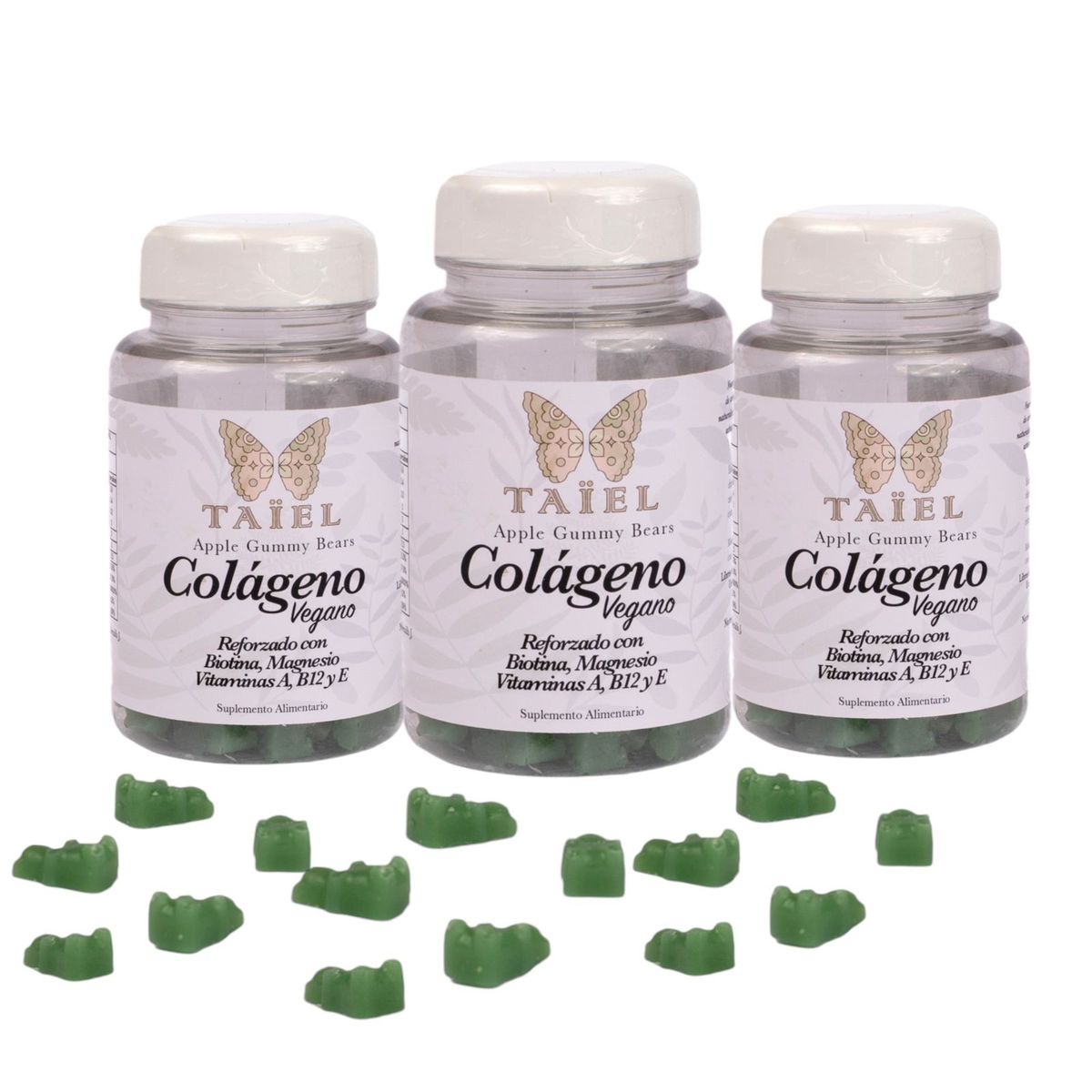 TAIEL - PACK COLÁGENO VEGANO CON MAGNESIO + BIOTINA + B12-