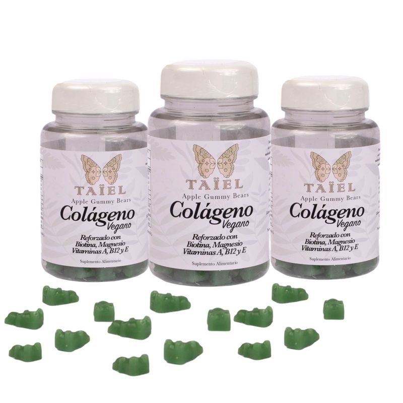 TAIEL - PACK COLÁGENO VEGANO CON MAGNESIO + BIOTINA + B12.-