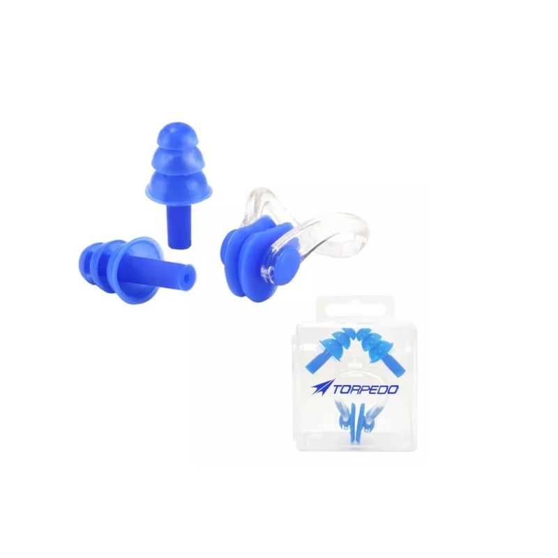 GENERICO - Set Tapon Oído  Naricera Torpedo Natación Piscina