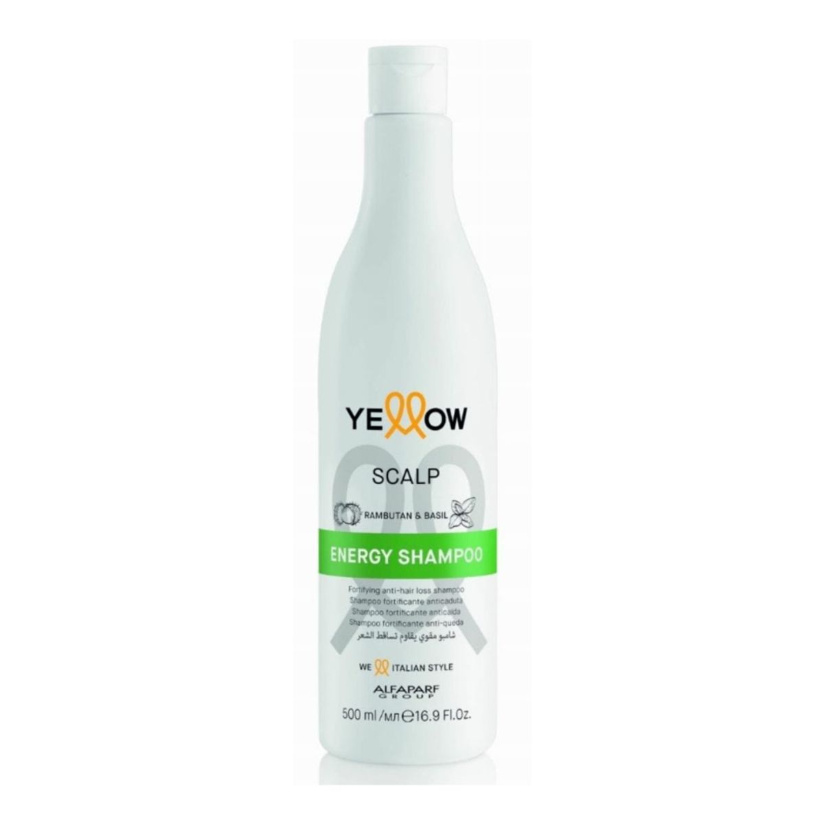ALFAPARF MILANO - SHAMPOO ANTICAÍDA Y FORTIFICANTE YELLOW SCALP ENERGY ALFAPAR 500 ML.