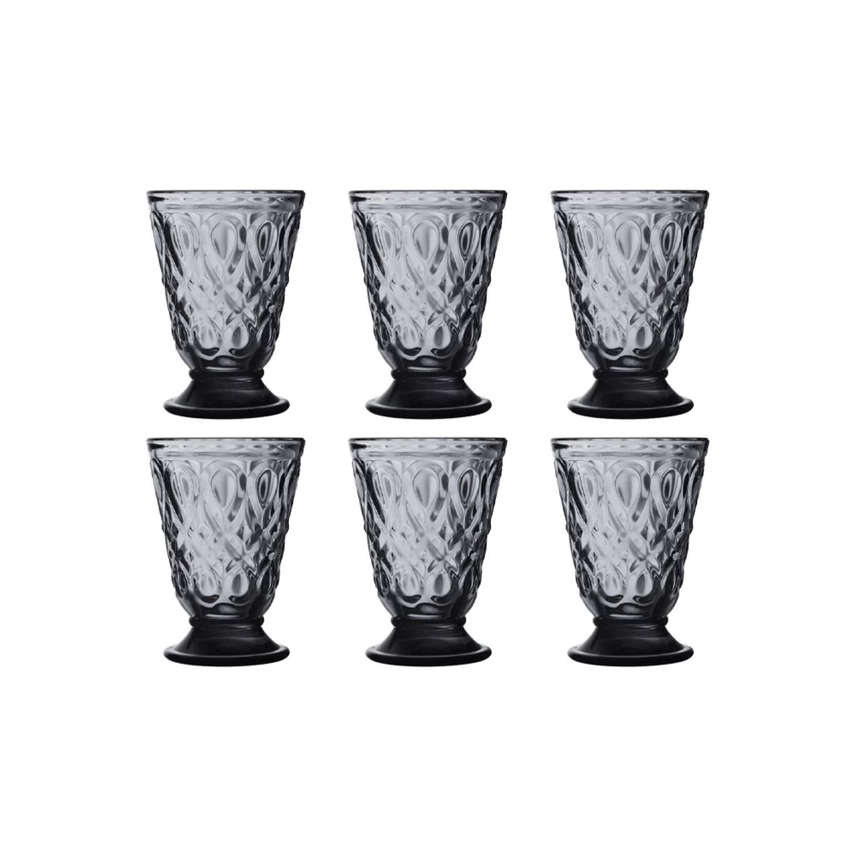 LA ROCHERE - SET 6 VASOS LYONNAIS GRIS 200ML