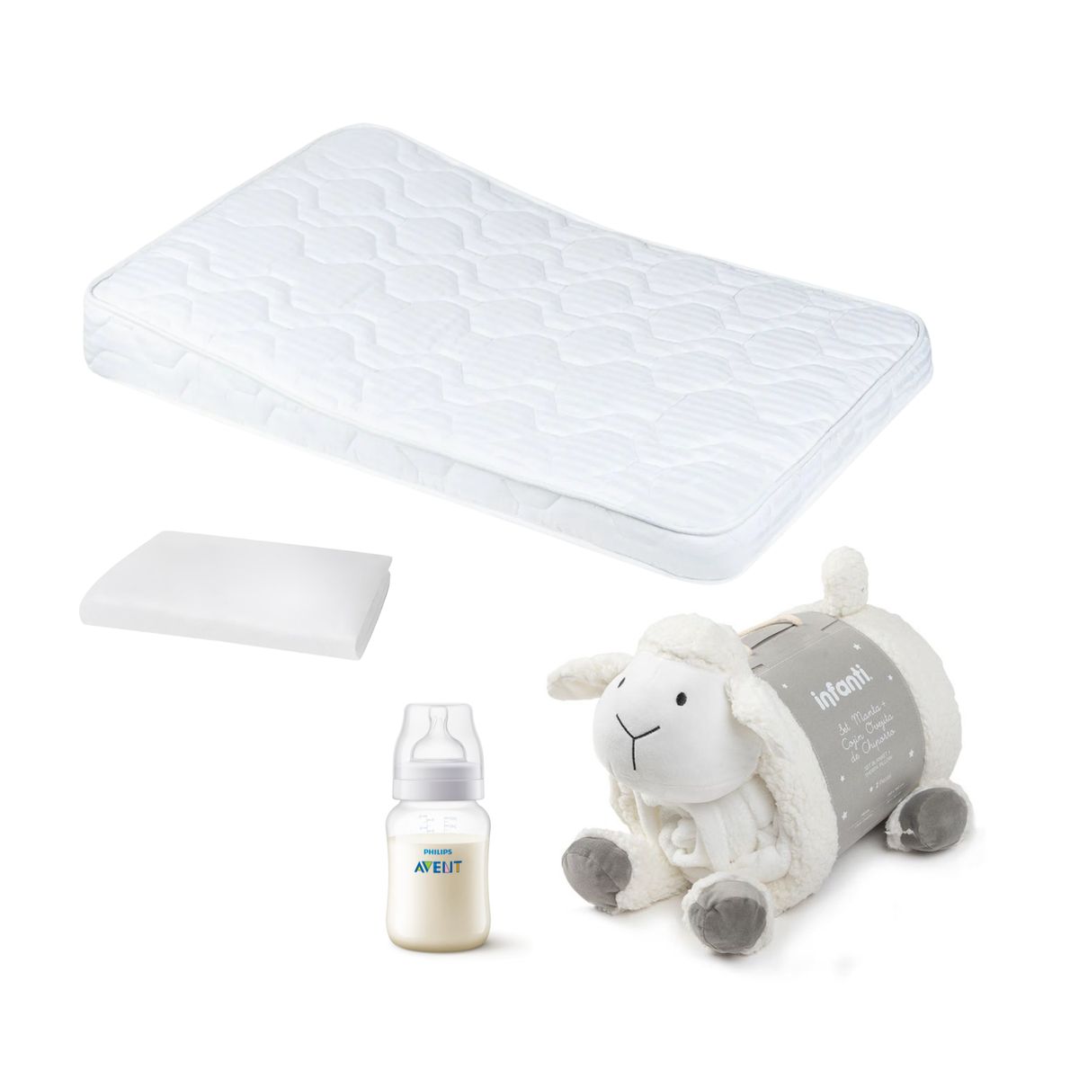 INFANTI - Colchón Anti-Reflujo Protector 107x67cm Manta Oveja Regalo