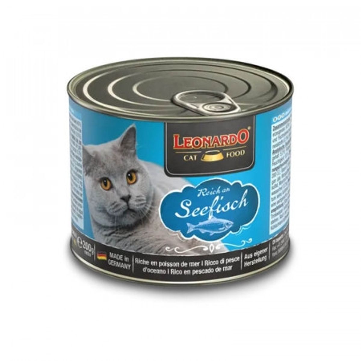 CAT FOOD LEONARDO - Alimento Leonardo Lata Pescado Para Gato, 200gr