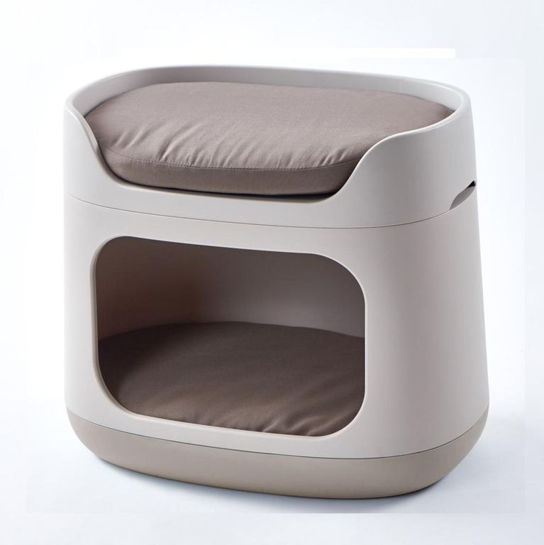 Cama Para Perros Gatos Pet Bunkbed - Beige - pequeno