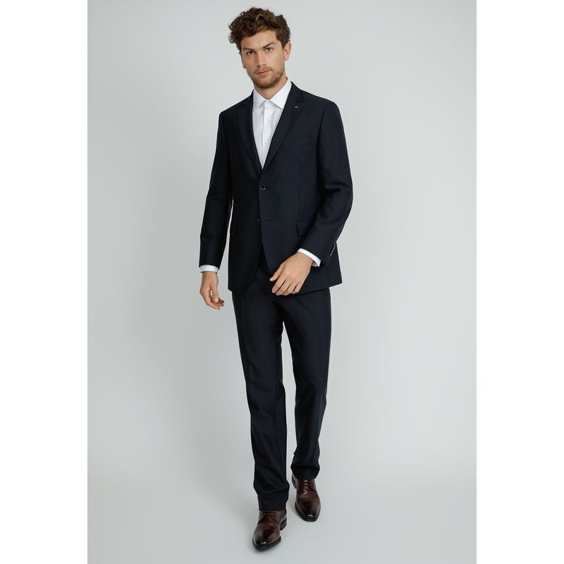 TRIAL - Traje hombre Formal Regular fit Executive  Lana Azul
