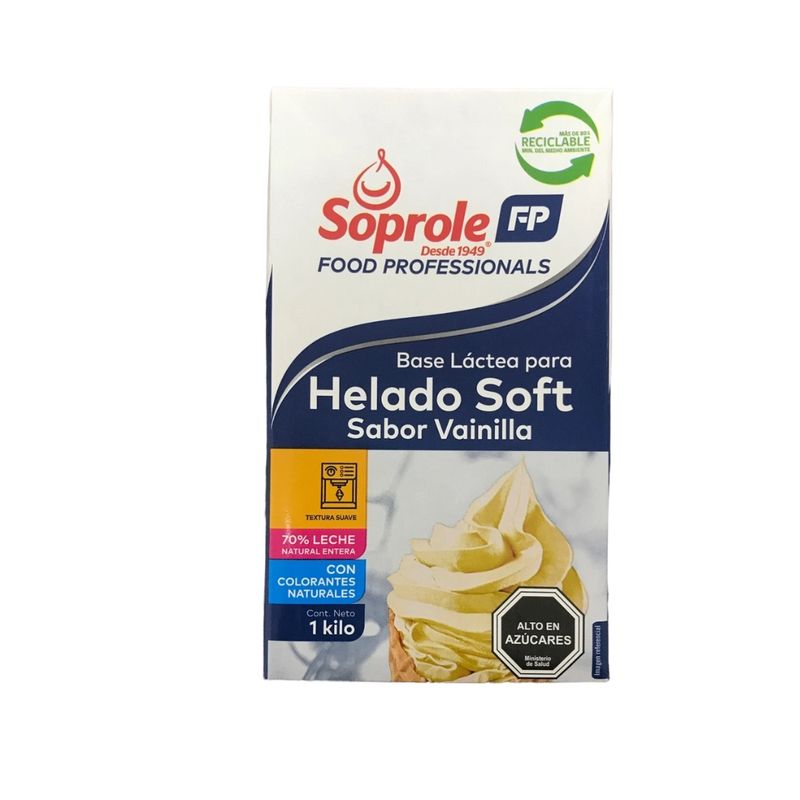 SOPROLE - Base Láctea Para Helados Soft Soprole 1lt Vainilla