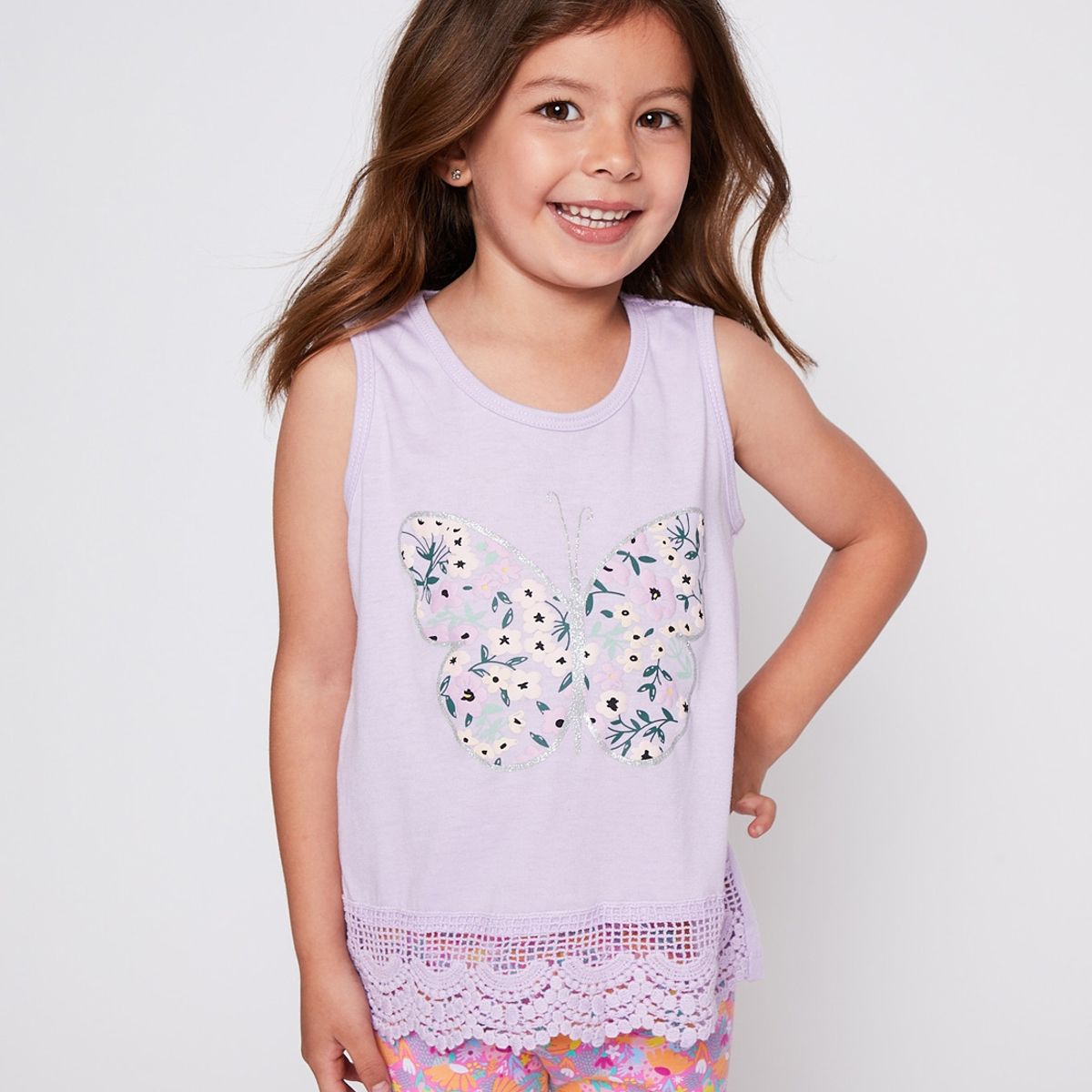 FAMILY SHOP - Peto Niña Sin Manga Macrame Lila Family Shop