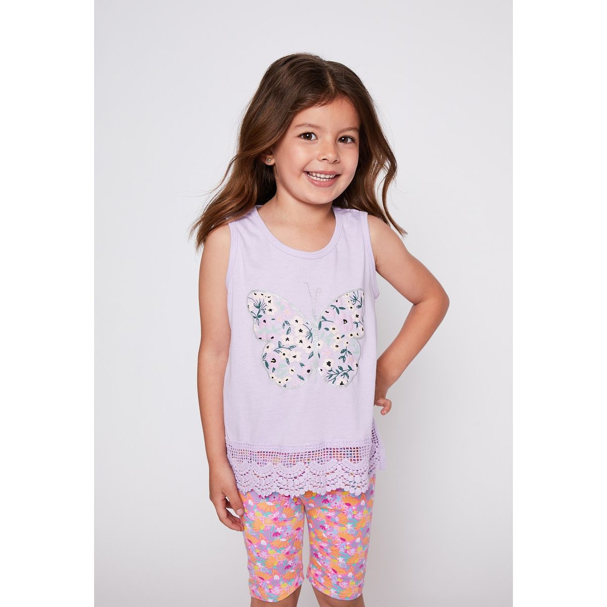 FAMILY SHOP - Peto Niña Sin Manga Macrame Lila Family Shop