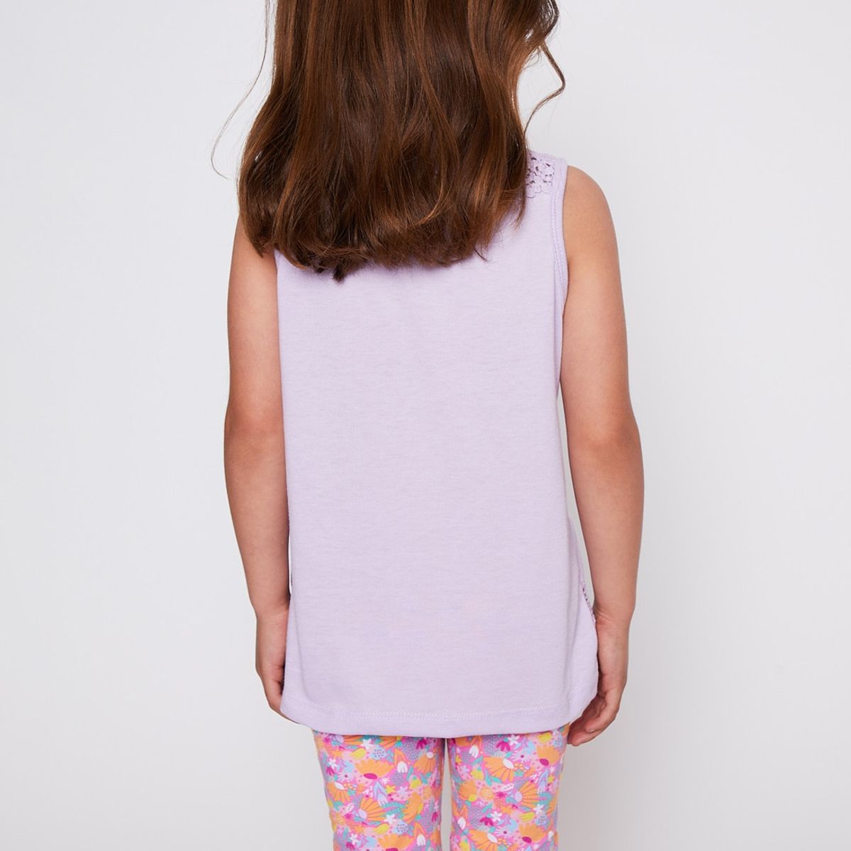 FAMILY SHOP - Peto Niña Sin Manga Macrame Lila Family Shop