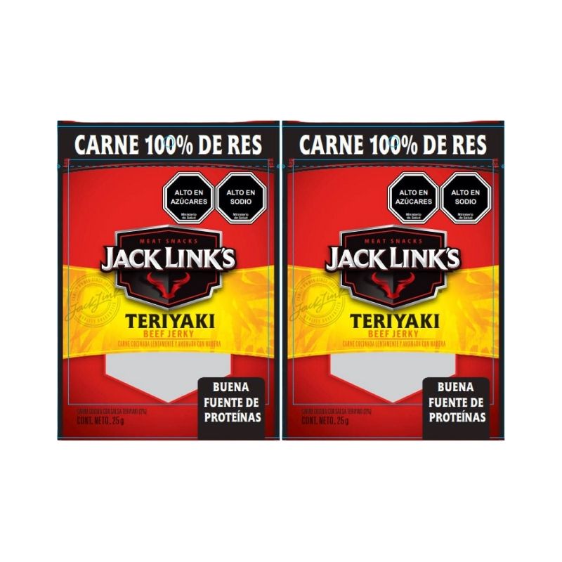 JACK - Snack Carne Seca Jack Links Teriyaki 25gr Pack 2und.