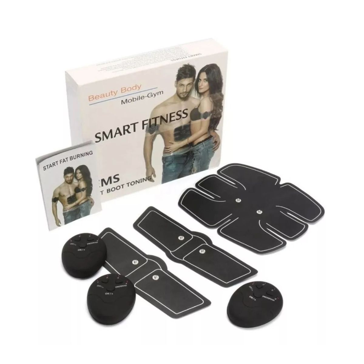 GENERICO - Kit Electroestimulador Muscular Fitness 3 En 1 Smart Fitness