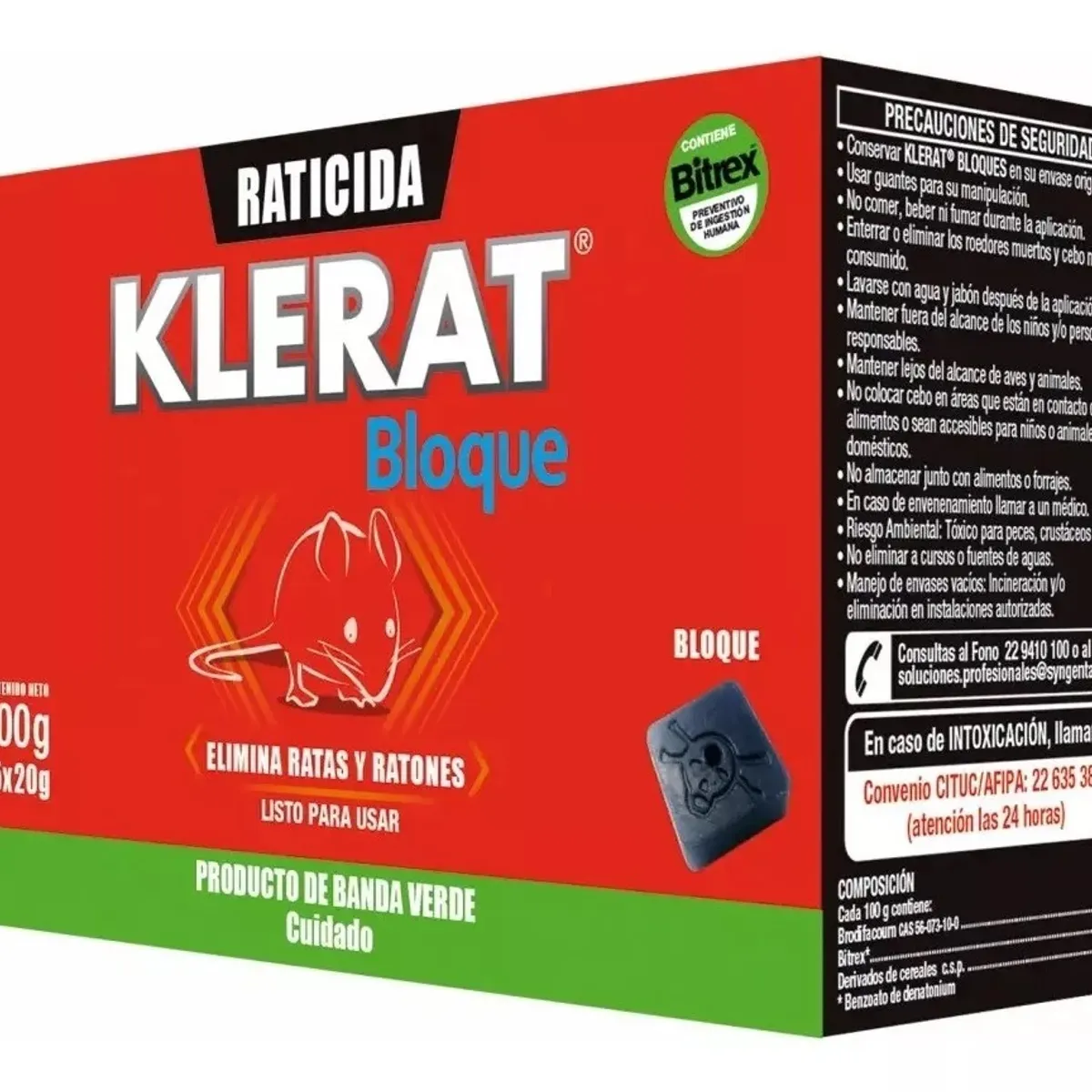 GENERICO - Veneno Ratones Klerat Bloque 500gr
