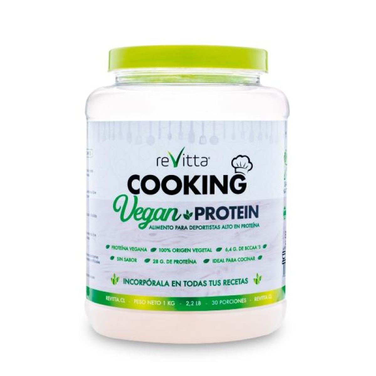 REVITTA WELLNESS - PROTEINA PARA COCINAR COOKING VEGAN PROTEIN 1KG 30 SERVICIOS - REVITTA.