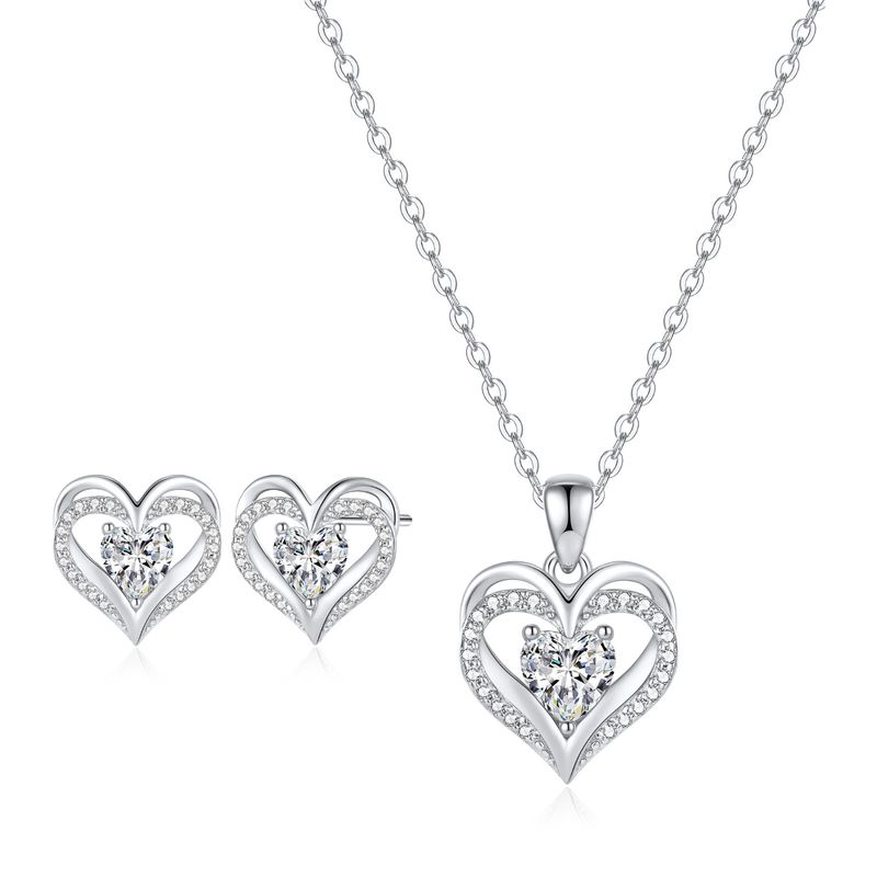 VANITE - Conjunto Mujer Plata Italiana Love White