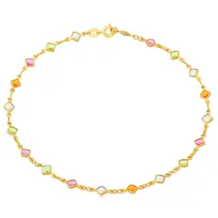 VANITE - Collar Mujer Bañado en Oro Rhombus