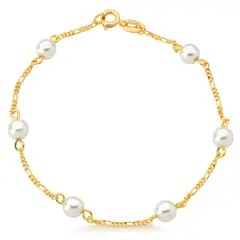 VANITE - Collar Mujer Bañado en Oro Perlé