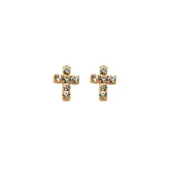VANITE - Aros Mujer Bañado en Oro Cross