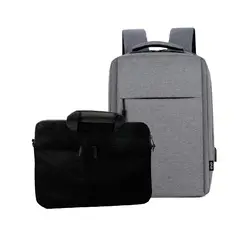 LEVO - Mochila con Puerto USB 15" + Funda Notebook Negro 15,6"