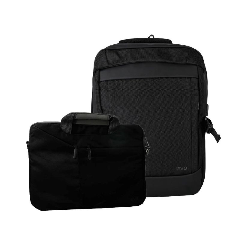 LEVO - Mochila WOLF Negra 15,6" + Funda Notebook Negro 15,6" LEVO