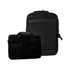 LEVO - Mochila WOLF Negra 15,6" + Funda Notebook Negro 15,6"