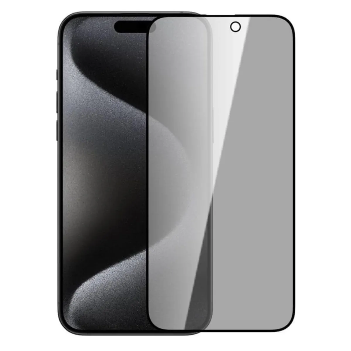 GENERICO - Lamina Mica Vidrio Completa Anti-Espías Para iPhone 15 Pro Max