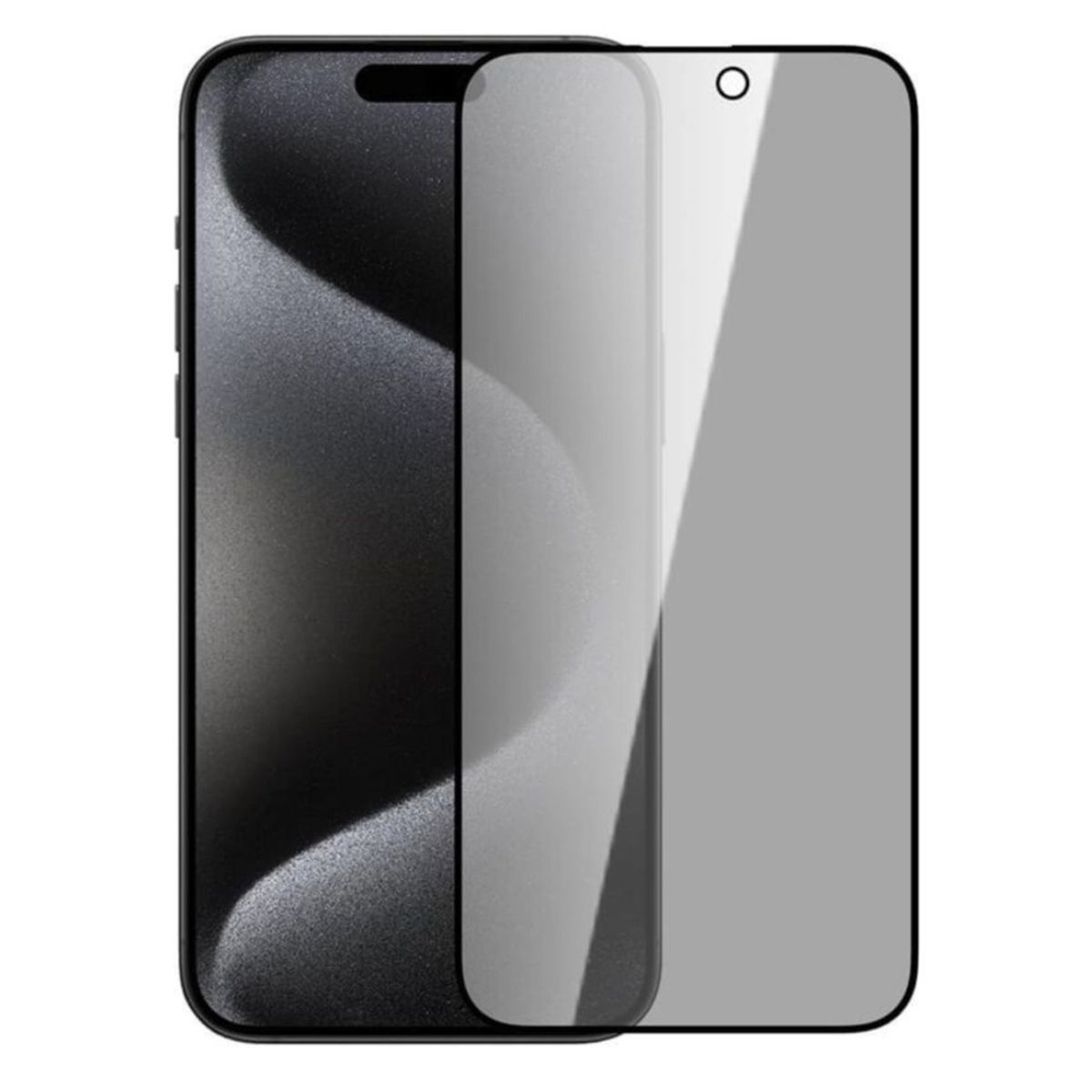 GENERICO - Lamina Mica Vidrio Completa Anti-Espías Para iPhone 15 Pro Max