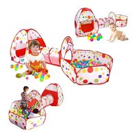 Carpa Piscina para Pelotas Plegable Para Niños Rojo