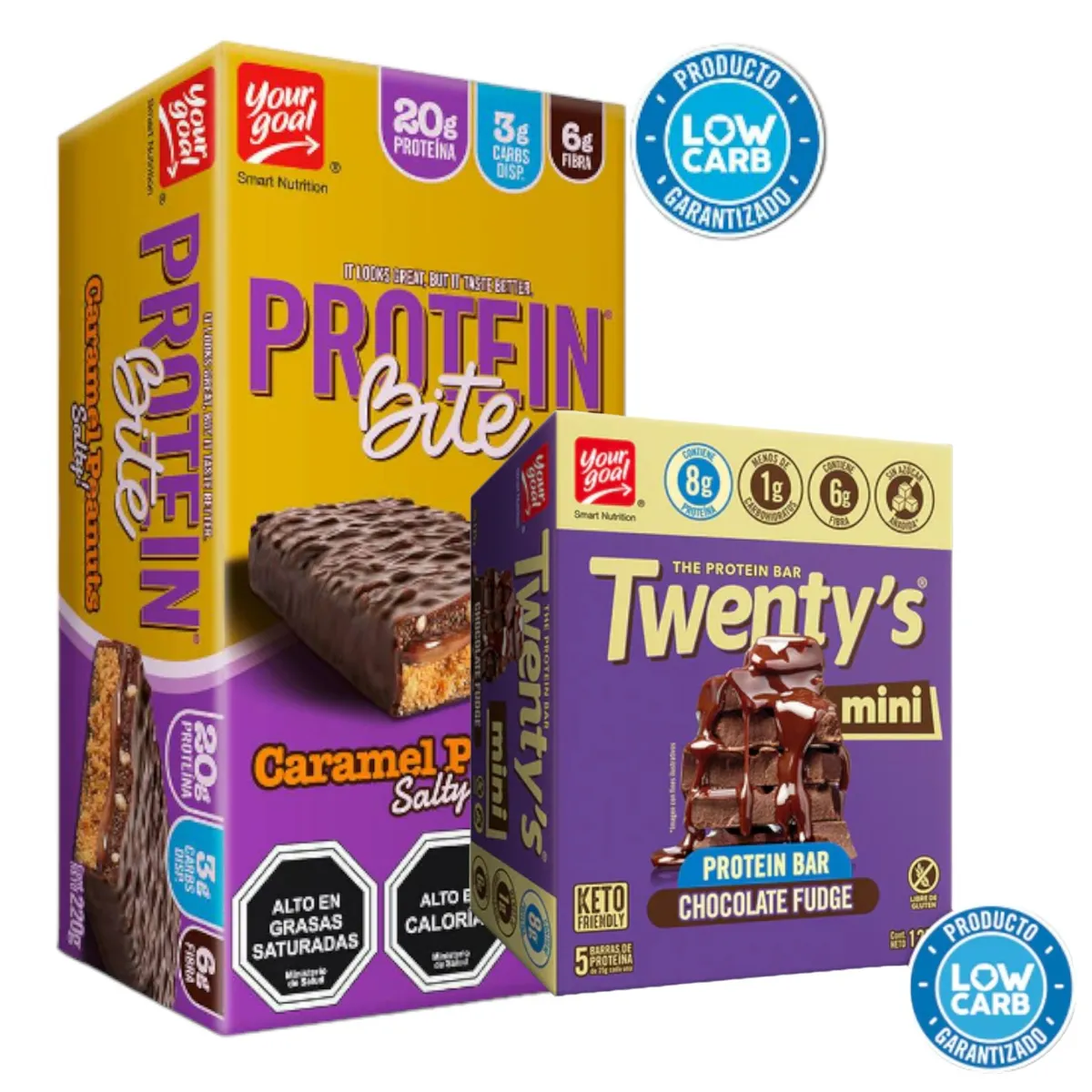 YOUR GOAL - Pack Protein Bite - Caramel Peanuts y Mini Twentys fudge - YOUR GOAL