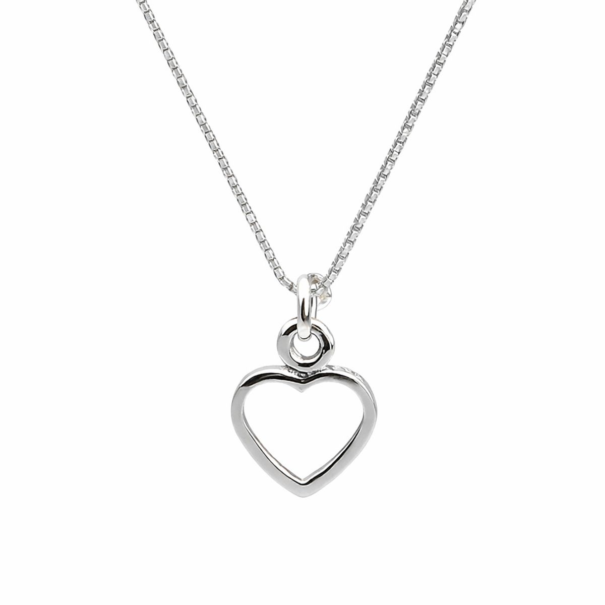 JOYAS MYTOKE - Colgante Corazon Calado Mas Cadenita Plata Fina 925