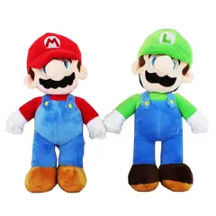 GENERICO - Juguete Pack 2 Peluches Mario Y Luiggi 28cm Infantil