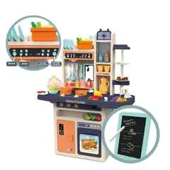 GENERICO - Juguete Set Cocina 65 Piezas Luz Sonido Azul Infantil 93Cm