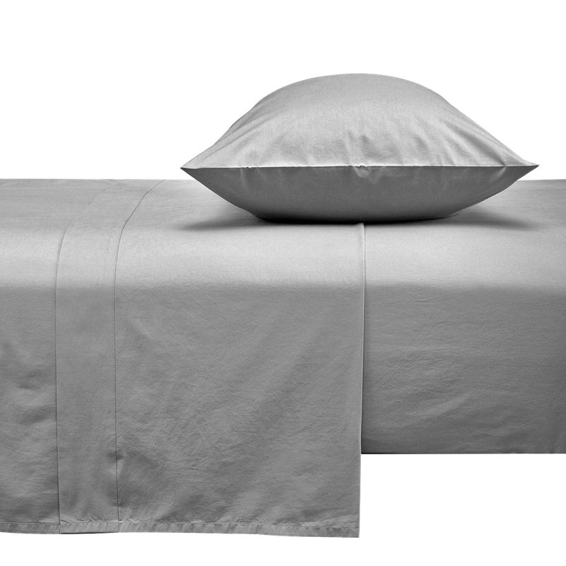 CASATUA - Sabanas Juego 300 Hilos 100% Algodon Rosewood - Gris - 1,5 Plazas