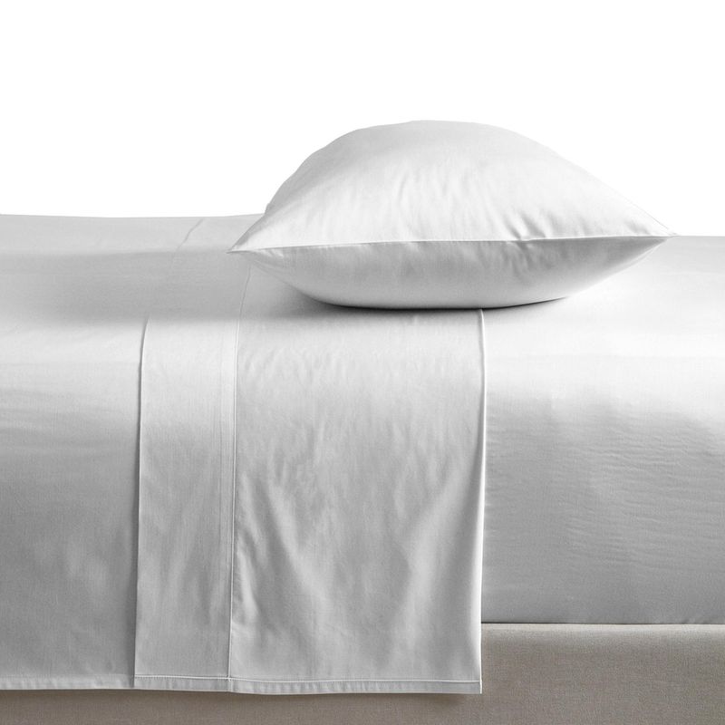 CASATUA - Sabanas Juego  300 Hilos 100% Algodon Rosewood - Blanco - 1,5 Plazas