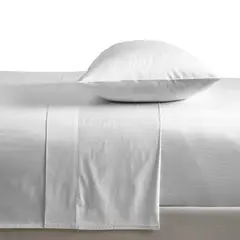 CASATUA - Sabanas Juego 300 Hilos 100% Algodon Rosewood - Blanco - 1,5 Plazas