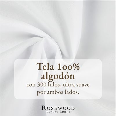 Imagen 2 del producto Sabanas Juego 300 Hilos 100% Algodon Rosewood - Blanco - Super King