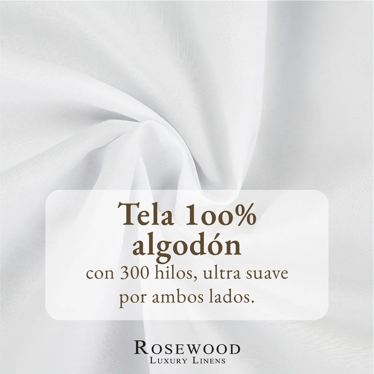 CASATUA - Sabanas Juego 300 Hilos 100% Algodon Rosewood - Blanco - 2 plazas