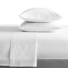 CASATUA - Sabanas Juego 300 Hilos 100% Algodon Rosewood - Blanco - king