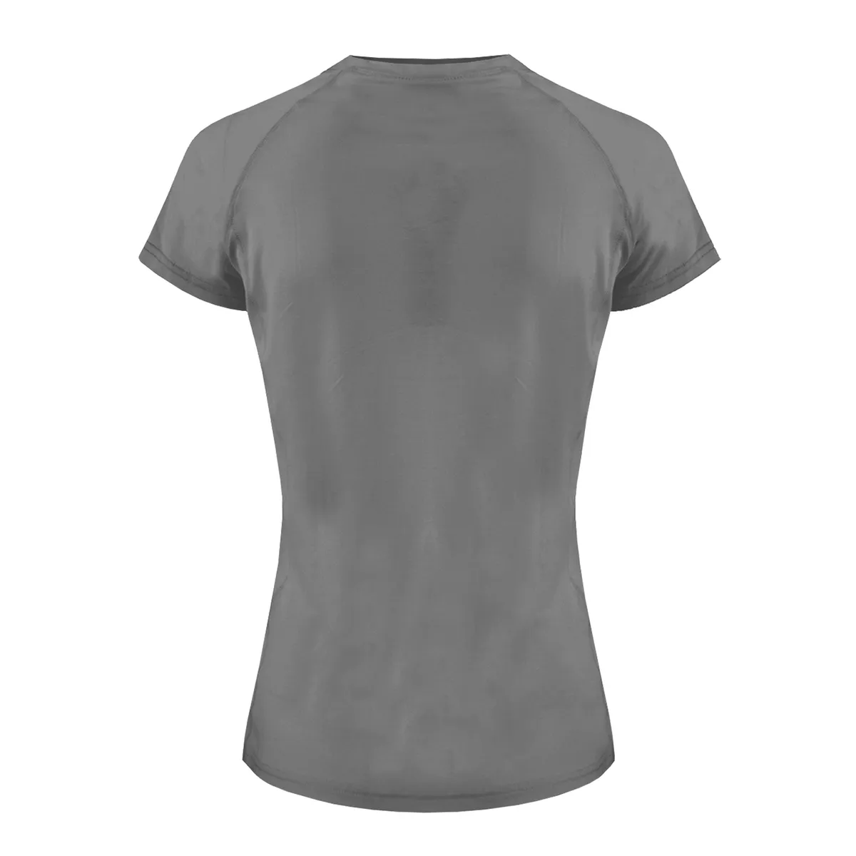 ANDESLAND OUTDOOR APPAREL - Polera Dry Fit Manga Corta Gris Lisa Deportiva Mujer