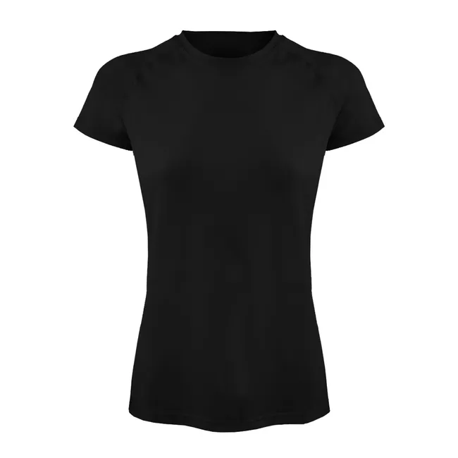 ANDESLAND OUTDOOR APPAREL - Polera Dry Fit Manga Corta Negra Lisa Deportiva Mujer