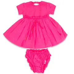 PILLIN - Vestido Bebe Niña Fucsia