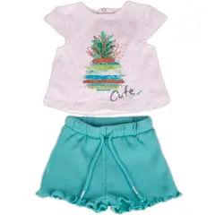 PILLIN - Conjunto Bebe Niña Turquesa