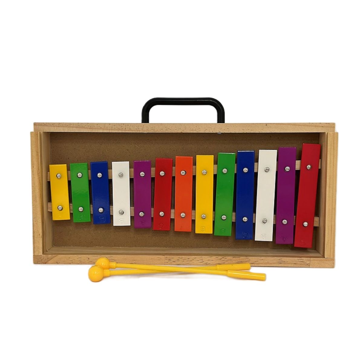 ALAGUEZ - METALOFONO 13 NOTAS COLOR CAJA MADERA ALAGUEZ.