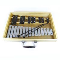 METALOFONO 25 NOTAS GRIS/NEGRO CAJA MADERA ALAGUEZ.