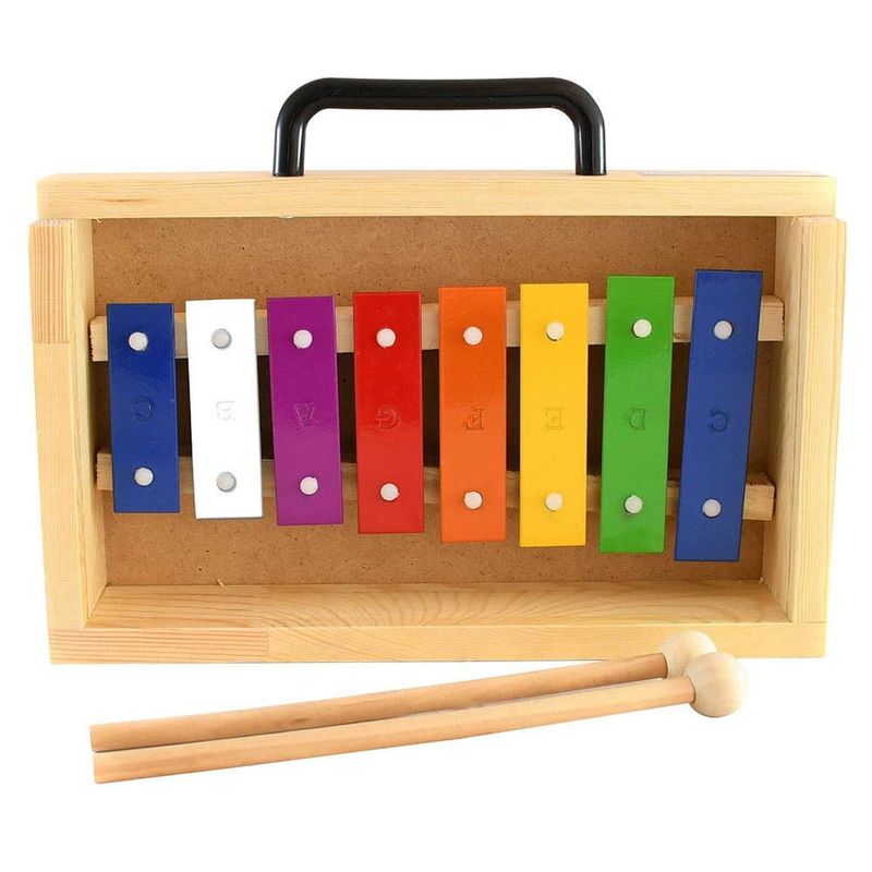 ALAGUEZ - METALOFONO 8 NOTAS COLOR CAJA MADERA ALAGUEZ.