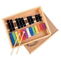 METALOFONO 22 NOTAS COLOR CAJA MADERA ALAGUEZ.