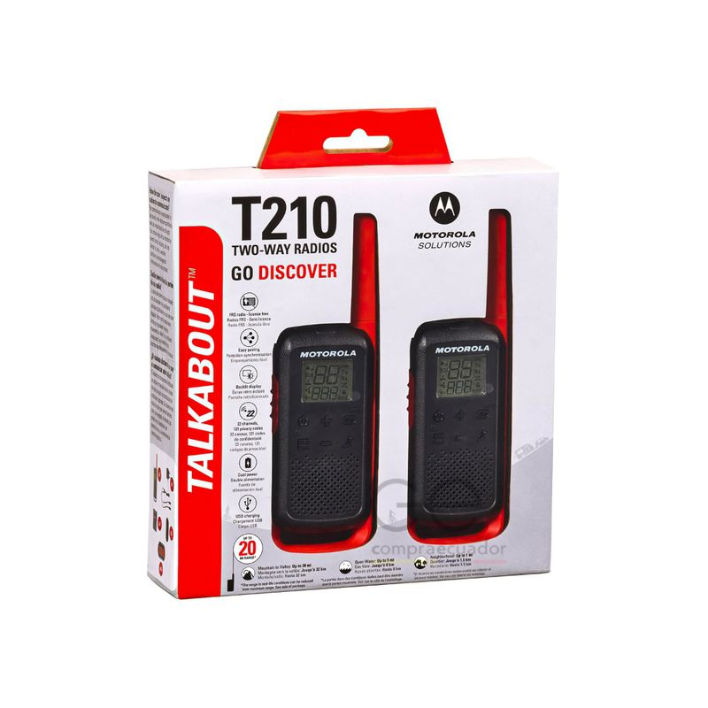 MOTOROLA - KIT RADIO PORTATIL MOTOROLA T210CL  8975