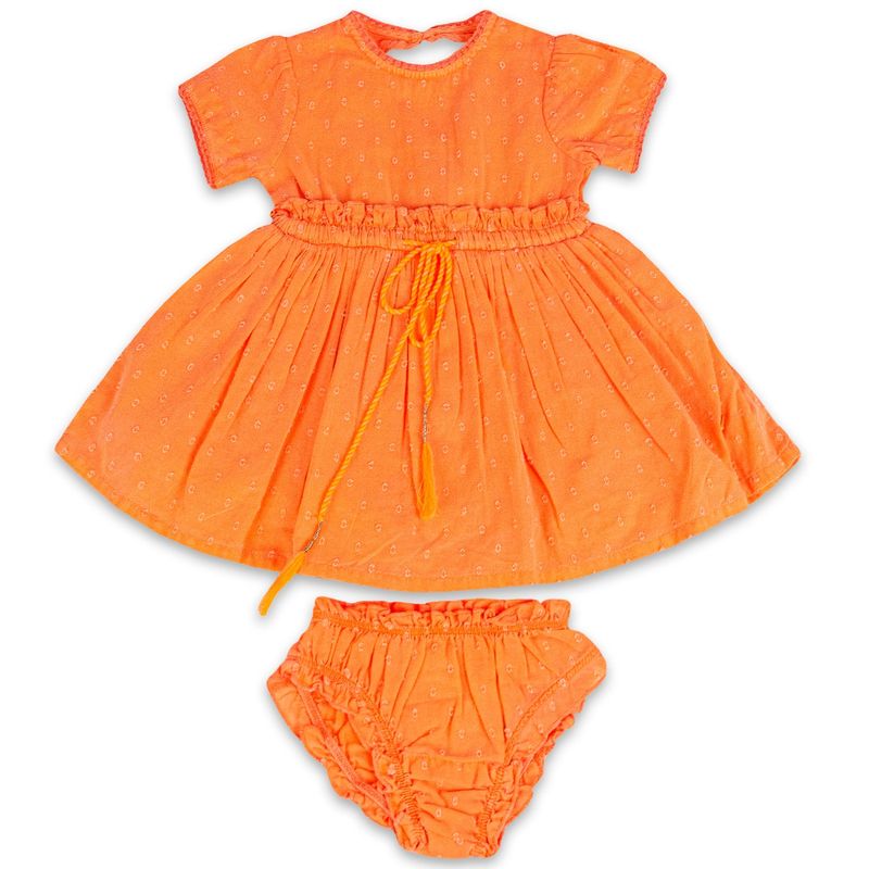 PILLIN - Vestido Bebe Niña Naranja Pillin PILLIN