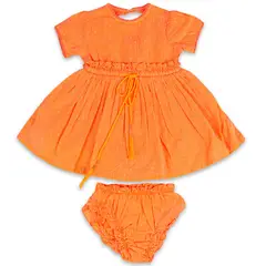 PILLIN - Vestido Bebe Niña Naranja