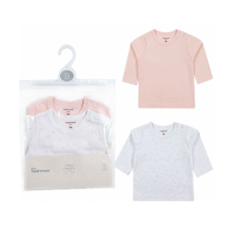 TEDMIMAK - Set de 2 Camisetas de Algodón Manga Larga Tedmimak